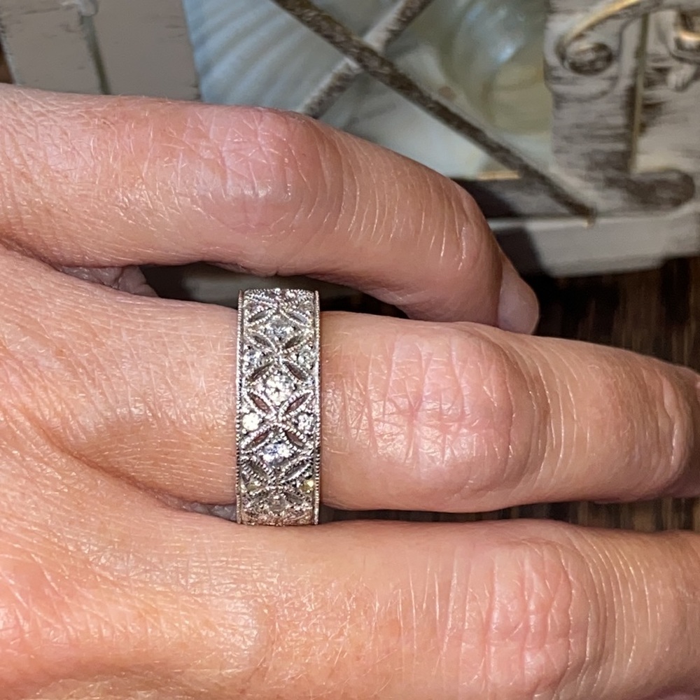 Tacori Diamonique Harlequin Eternity Band - Picture 8 of 14